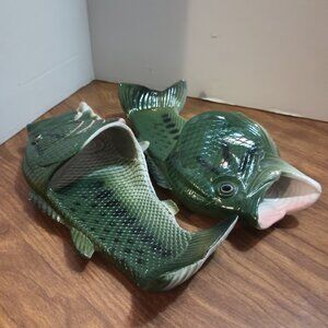 RIVERS EDGE PRODUCTS Novelty Bass Boys Slippers Size 11/12C